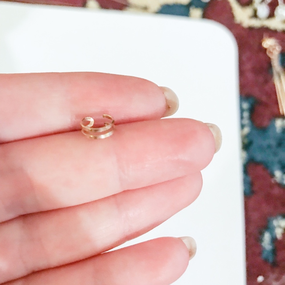 Adjustable Delicate Double Wire Ear Cuff - image 2